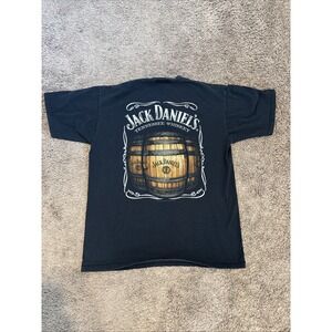 Vintage Y2K Jack Daniels Whiskey No 7 Shirt Double Sided‎ Mens Size Large L